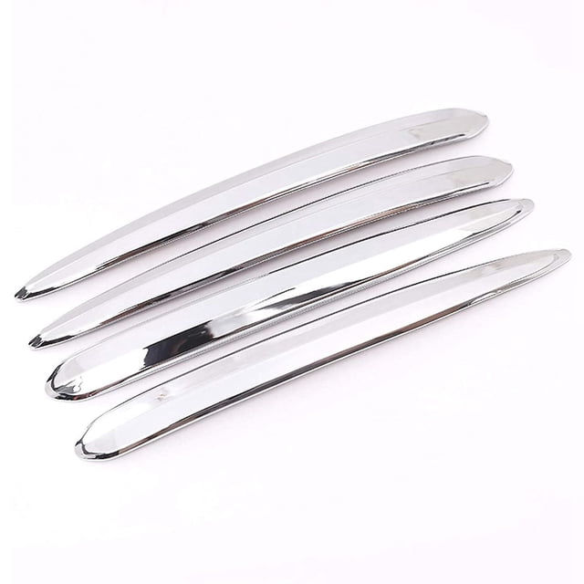Exterior Door Handle Strips Decoration Sticker Trim for 5 Series G30 G38 2018-2021 Silver