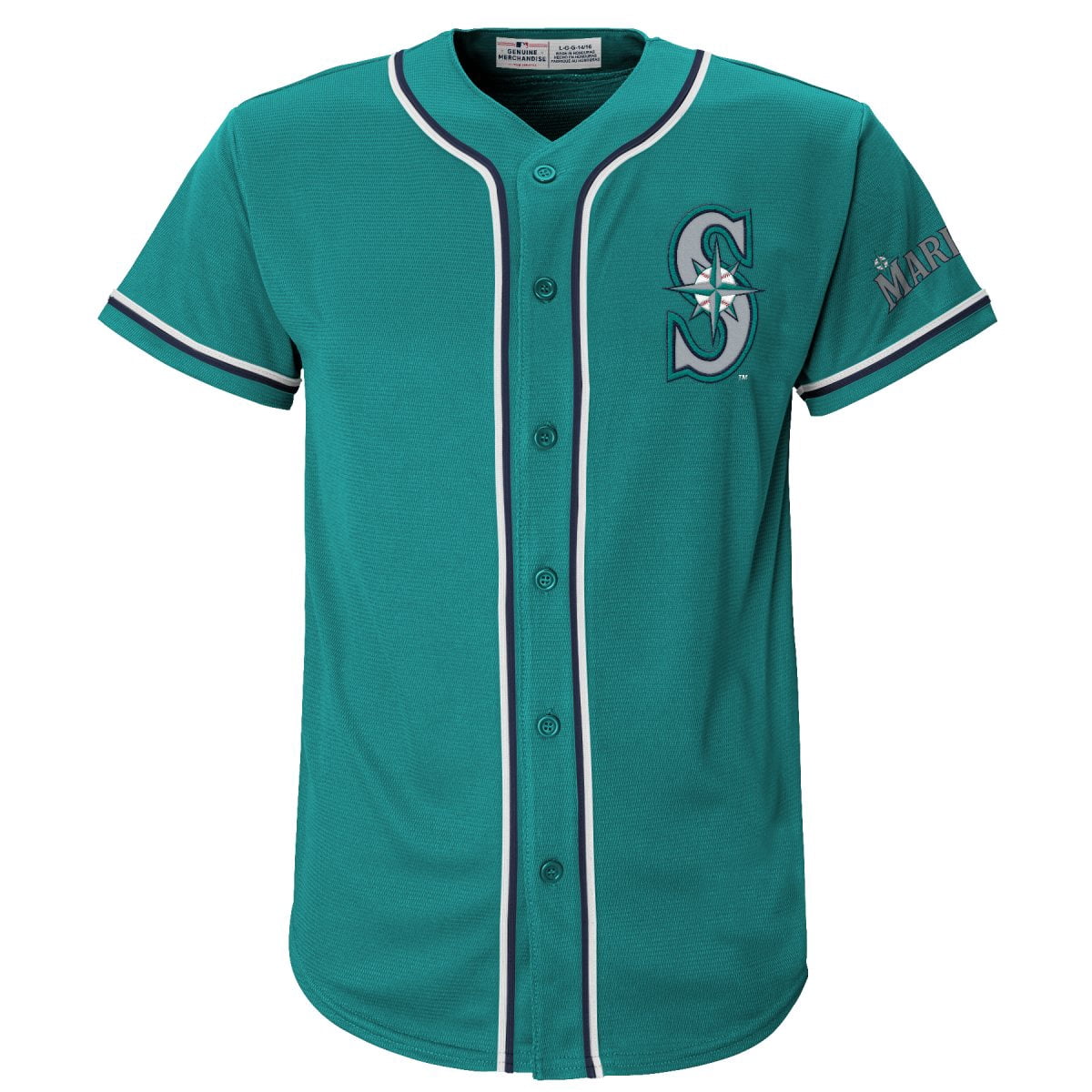 MLB Seattle Mariners Youth Primary Color Synthetic Jersey