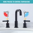 thumbnail image 7 of WOWOW 8 in. Widespread Double Handle Bathroom Faucet with Pop Drain in Matte Black, 7 of 7
