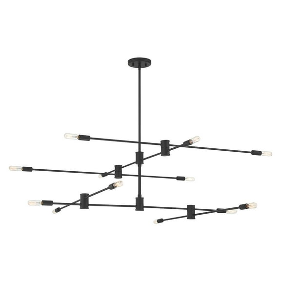 Lyrique 12-Light Chandelier in Matte Black