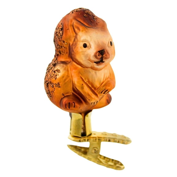 Inge Glas Little Squirrel Glass Clip-On Ornament Christmas 10105S021