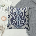 thumbnail image 2 of GOSMITH  Sofa Decoration Pillowcases Blue and White Ikat Square Cushion Case Throw Pillow Covers Double Sides Print, 2 of 5
