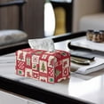 thumbnail image 5 of Psesaysky Tissue Box Cover Waterproof, Christmas Theme Rectangular PU Leather Tissue Box Holder, Modern Facial Paper Organizer Dispenser for Bathroom, Car, 9.7''X5.2''X5.1'', 5 of 7