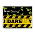 thumbnail image 1 of Naiovety Decoración de Halloween, pegatina de línea de advertencia, banda de letras, cinturón protector luminoso, cinturones de aislamiento Kits de decoración para fiestas amarillo negro Naiovety HA070428-03, 1 of 6
