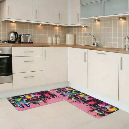 

Kitchen Mats for Floor 2 Piece - French Bulldog Cool No.103 Anti Fatigue Mats for Kitchen Floor Kitchen Rugs Non Slip Washable Mat for Home Kitchen Decor
