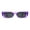 Purple Black, variant on Neon Pop Color Mod Square Rectangle Retro Sunglasses Pink Black