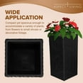 thumbnail image 4 of Tall Planter and Sierra Square Wicker Planter Set of 2 - Modern Outdoor Planters for Patio, Balcony, or Garden, 4 of 14