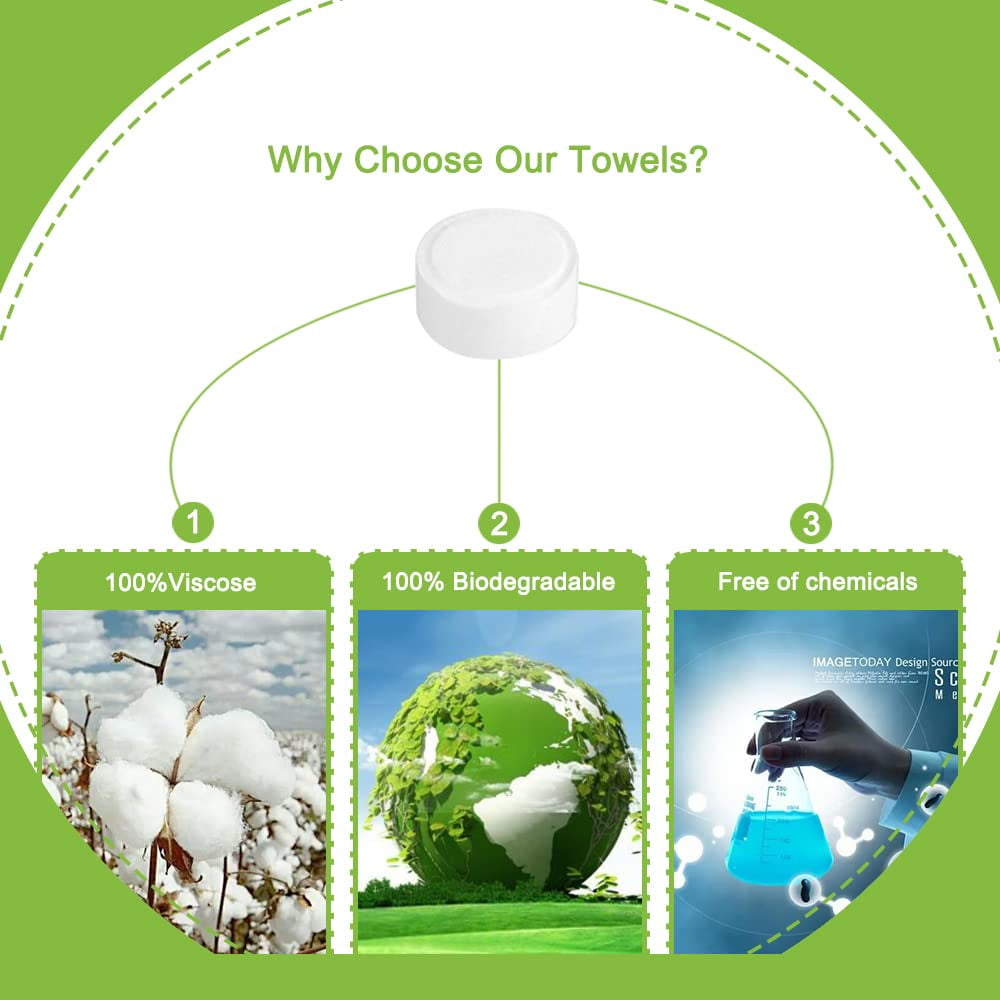 Atitifope Compressed Towels Camping Towel Coin Tissues, Bulk Pack (500 Count)