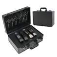 thumbnail image 1 of FEILA BEAUTY Estuche de peluquero profesional de aluminio, caja de herramientas con cerradura antirrobo de carcasa dura y almacenamiento independiente para guardar tijeras, cortapelos y suministros pa, 1 of 5
