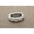 thumbnail image 4 of 2Ct Round Cut Lab-Created Diamond Criss Cross Band Ring 14k White Gold Plated Sterling Silver, 4 of 5