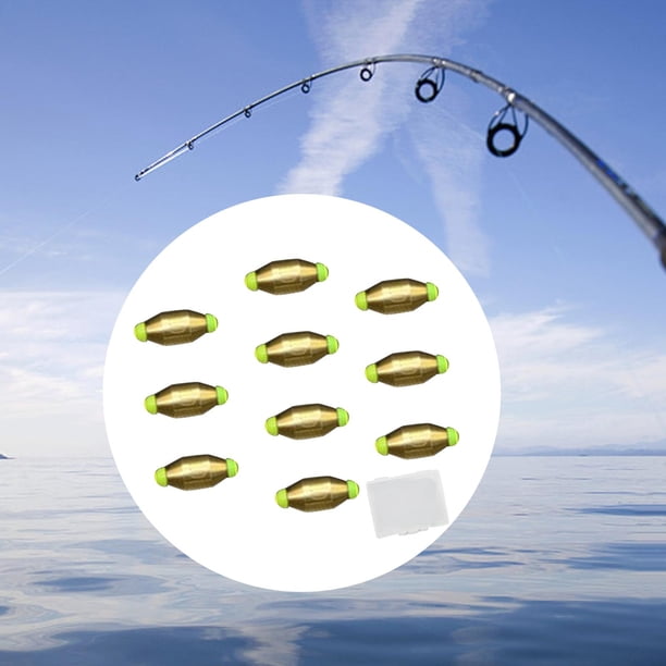 Suministros de pesca Cola Pesos de pesca de cobre extraíbles para pesca en agua salada 10 Piezas
