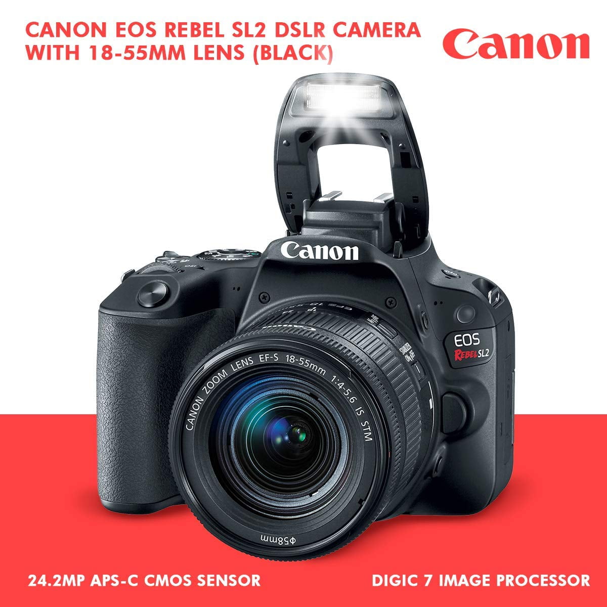 Buy Canon EOS Rebel SL3 DSLR Camera with 1855mm Lens + 64GB Online at