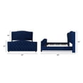 thumbnail image 4 of Jennifer Taylor Home Marcella Upholstered Bed California King Navy Blue, 4 of 5