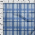 thumbnail image 2 of oneOone Cotton Flex Blue Fabric Madras Check Dress Material Fabric Print Fabric By The Yard 40 Inches Wide, 2 of 4