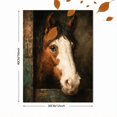 thumbnail image 3 of Antique Moody Equestrian Canvas Wall Art, Rustic Horse Oil Painting Print, Farmhouse Decor, 3 of 8