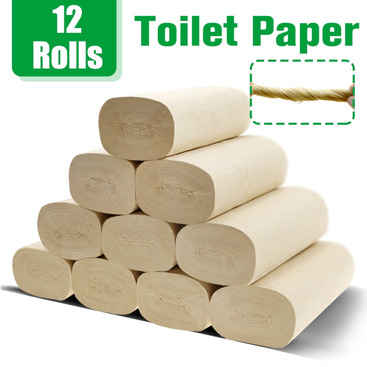 12 Rolls Toilet Paper 4Ply Silky & Smooth Soft Professional Series Premium Home Kitchen Toilet