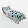 thumbnail image 3 of Ambesonne Adventure Bedding Set 4 Pcs, Nautical Anchor Arrow, Queen, Night Blue Pale Blue, 3 of 3