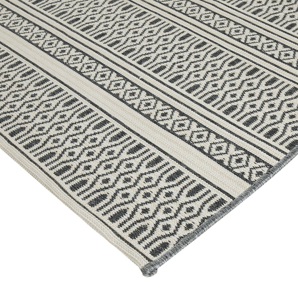 Better Homes & Gardens Reversible Outdoor Rug, 5 ft x 7 ft, Polypropylene, Dark Gray