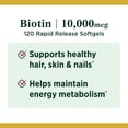 thumbnail image 3 of Suplemento de biotina Nature's Bounty 10000 mcg 120 Cápsulas blandas, 3 of 5