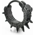 thumbnail image 3 of Stainless Steel Skull Hoop Earrings Spike Circle Huggie Hinged, for Men Women, 1 Pair, 3 of 4