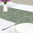 thumbnail image 4 of Yayeee Table Runner 70 inches Long Home Kitchen Dinning Party Decoration, Retro Green Abstract, 4 of 7