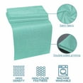 thumbnail image 5 of Bed Runner Scarf for King Size Bed, Turquoise Burlap Texture Beds Scarf Throws for Foot of Bedding, Farmhouse Vintage Aqua Decorative Beds Runners for Bedroom Guestroom, 94"x20", 5 of 8