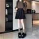 thumbnail image 4 of Falda de punto para mujer, falda de corte A de longitud media de otoño para mm gordos, diseño que cubre la cadera, borde con volantes, falda versátil, falda corta, 4 of 5