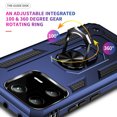 thumbnail image 4 of For Xiaomi 13 Pro Shockproof TPU + PC Phone Case with Holder(Blue),iPhone 16 Plus, 4 of 4