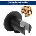 thumbnail image 4 of AIR-Brass Hand Held Shower Head, Luxury High Pressure Showerhead Kit with Wall Connector and Hose Set, for Bathroom Showering System Contemporary Round Style (Matte Black), 4 of 4