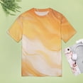 thumbnail image 4 of Marble Blue Greene Purple And Gold Stripes T Shirts Basic T-Shirt Short Sleeve Ladies Tee Shirt Summer Graphic Clothing, 4 of 6
