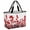 Red, variant on Grey Penguins Beach Bag for Women, Large Breathable Mesh Beach Tote Bag, Winter Animals Vintage Gray Sandproof Lightweight Travel Bags for Vacation Picnic Swimming Pool 15.7"x15.7"x9.1"