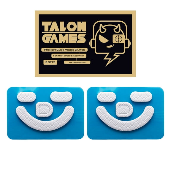 Talongames 3D Series Mouse Feet Mouse Skates for DeathAdder V3 PRO Wireless, White, New, 2-Pack