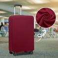 thumbnail image 4 of Uxcell Luggage Cover Protector for Travel and Business Trips with Elastic Design for Travel Business 22-23 inch Wine Red, 4 of 7