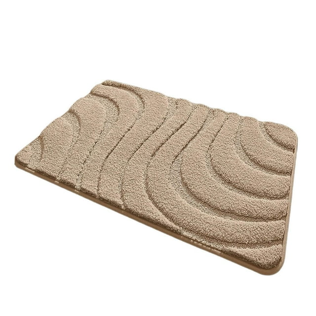 simhoa Bathroom Floor Mat Modern Soft Anti Slip Fluff Bath Carpet Simple Front Door Rug 50cmx80cm