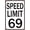 orange, variant on Speed Limit 2 Sign Funny Metal Tin Signs Vintage Speed Limit Signs 8x12 Inch