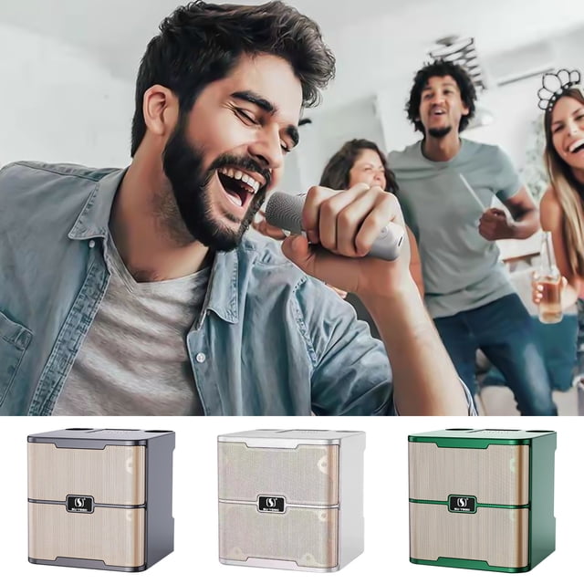 Máquina de Karaoke con Micrófono Inalámbrico Bluetooth Altavoz Bluetooth Portátil Xihbxyly Compatible con Usb
