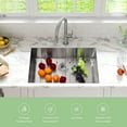 thumbnail image 2 of Ataucjin 32 Inch Kitchen Sink for Single Bowl,Undermount Kitchen Sink Stainless Steel Sink 16 Gauge Kitchen Sinks with Accessories, Easy Drain and Low Noise 32" x19" x10" (Brushed Nickel), 2 of 7