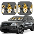 thumbnail image 2 of Daiia Bee Gnome With Sunflower 2PCS Car Windshield Sun Shade, Foldable Sun Shield for Car Front Window, Auto Sun Blocker Visor Protector Universal for Truck SUV Pickup-Small, 2 of 7