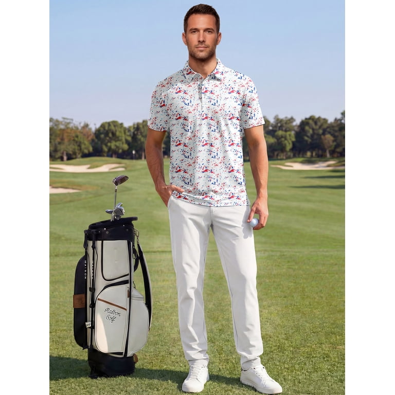 Gents Bliss Men's Floral Print Golf Polo Shirt photo 8