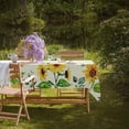 thumbnail image 5 of Rectangle Sunflower Tablecloth 60X84 Inch Waterproof Wrinkle Resistant Durable Polyester Table Cover Spring Summer Watercolor Floral Tablecloth for Indoor and Outdoor,Holiday Kitchen Dining and Party, 5 of 5