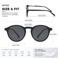 thumbnail image 4 of IVYTIG Phoenix Vintage TR90 Narrow Fit Mini Fashion Polarized Sunglasses for Men Women, Round Shape, Shiny Black, 4 of 7