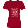 thumbnail image 3 of Inktastic Limited Edition 1972 One of a Kind Women's V-Neck T-Shirt, 3 of 5