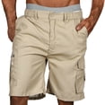 thumbnail image 1 of DPTALR Short d'Été pour Homme Taille Basse Solide Capris Multi Poche, 1 of 2