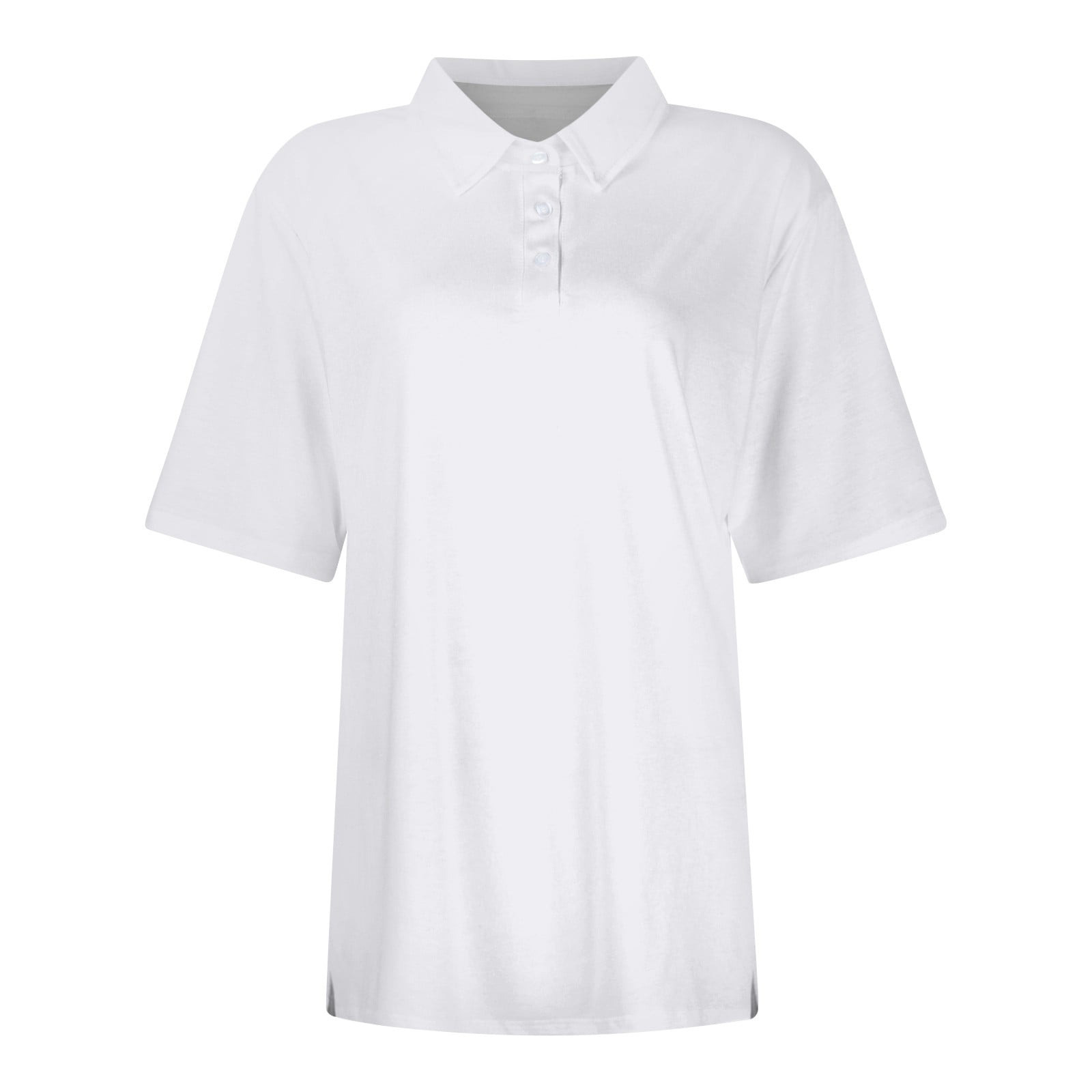 Tシャツ・カットソー DONDUP Woman Polo Shirt White DS027JF0353DXXX 107 TQWQT Womens White Polo Shirts, Short Sleeve Button Down