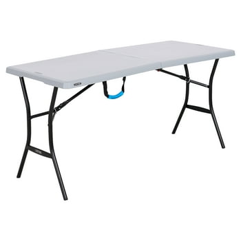 Lifetime 5-Foot Fold-in-Half  Table, Gray (80861)