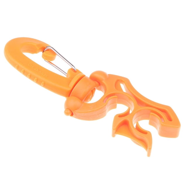 Soporte de de consola BCD doble de buceo con Clip giratorio y plegable de 100mm naranja Zulema Clip de manguera de buceo
