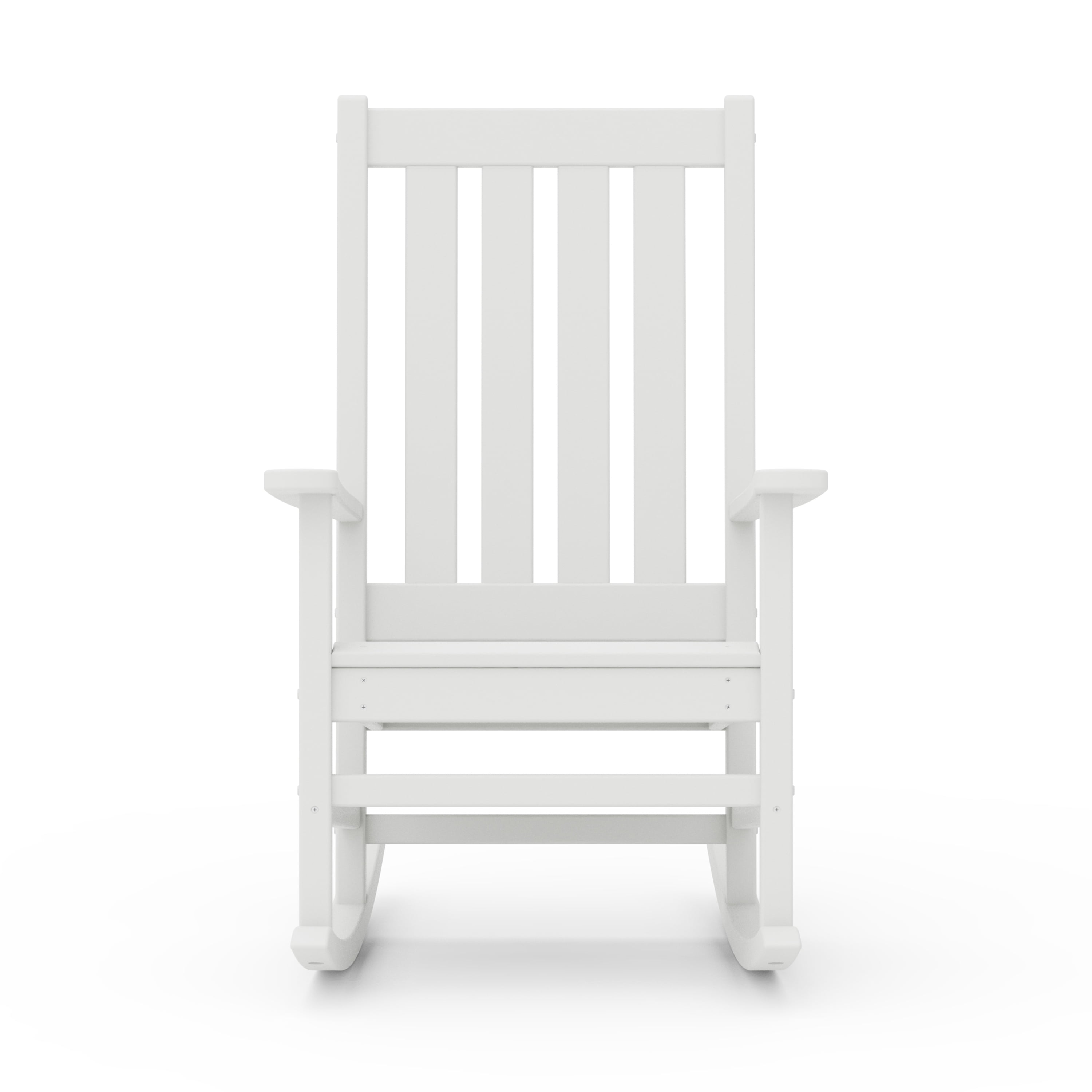Better Homes & Gardens by POLYWOOD Southlake Outdoor Rocking Chair, All-Weather HDPE, Patio Seat, White
