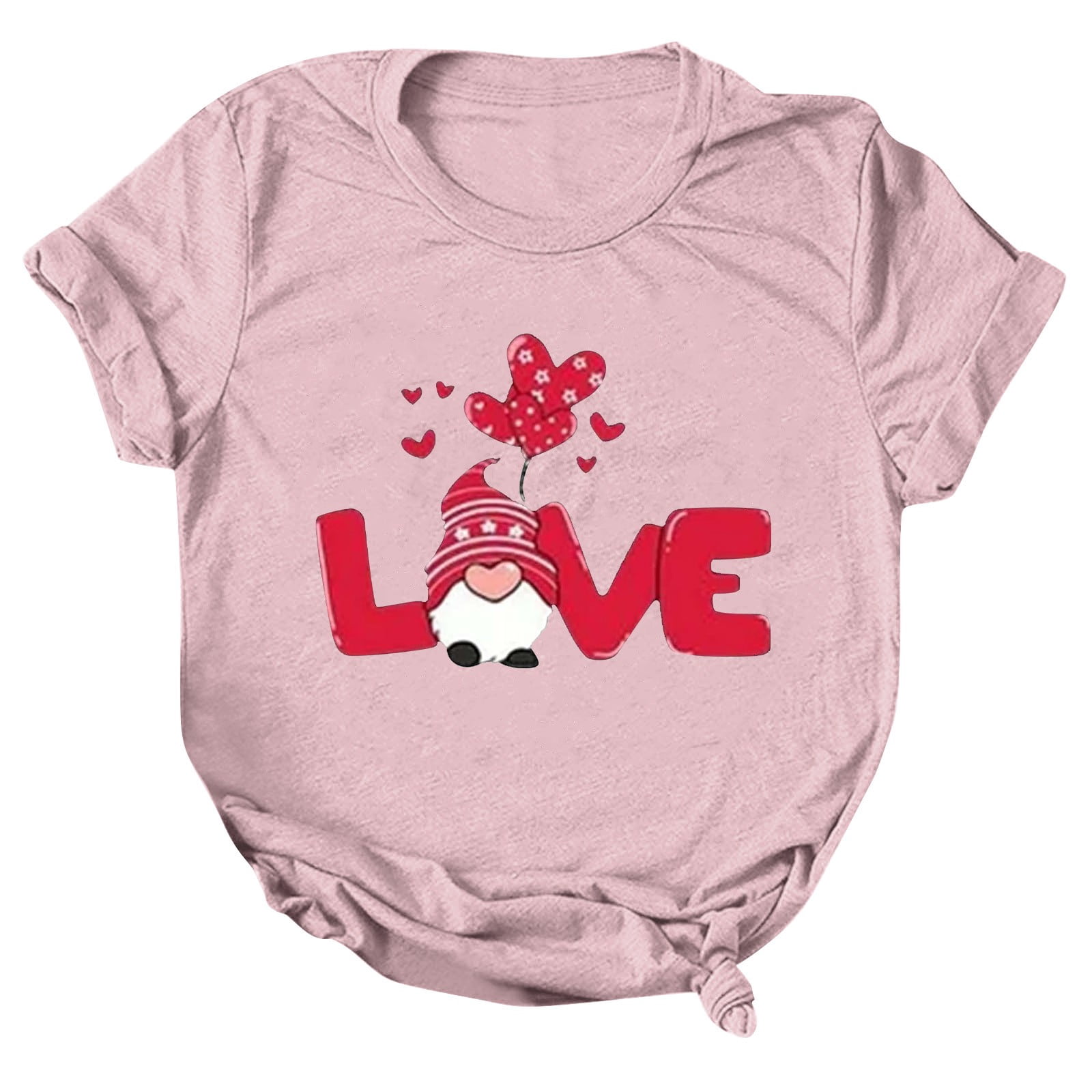 Valentine's Day Shirt For Women - Funny Love Heart Graphic Tee, Short Sleeve T-Shirt, Cute Casual Top