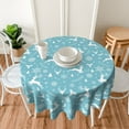 thumbnail image 2 of Merry Christmas  Tablecloth 60 Inch，Winter Snowflake Decorative  Table Cloth with Dust-Proof Wrinkle Resistant for Home Kitchen Dining Room Patio Outdoor Picnic Party, 2 of 10