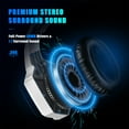 thumbnail image 3 of RUNMUS Gaming Headset for PS4, PS5, Xbox One, PC Headset w/Surround Sound, Noise Canceling Over Ear Gaming Headphones with Mic & LED Light, 3 of 6